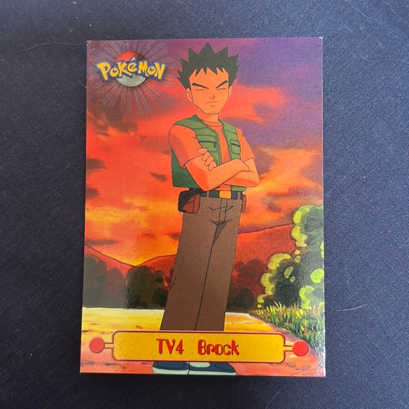 Tv4 Brock rare Pokémon card